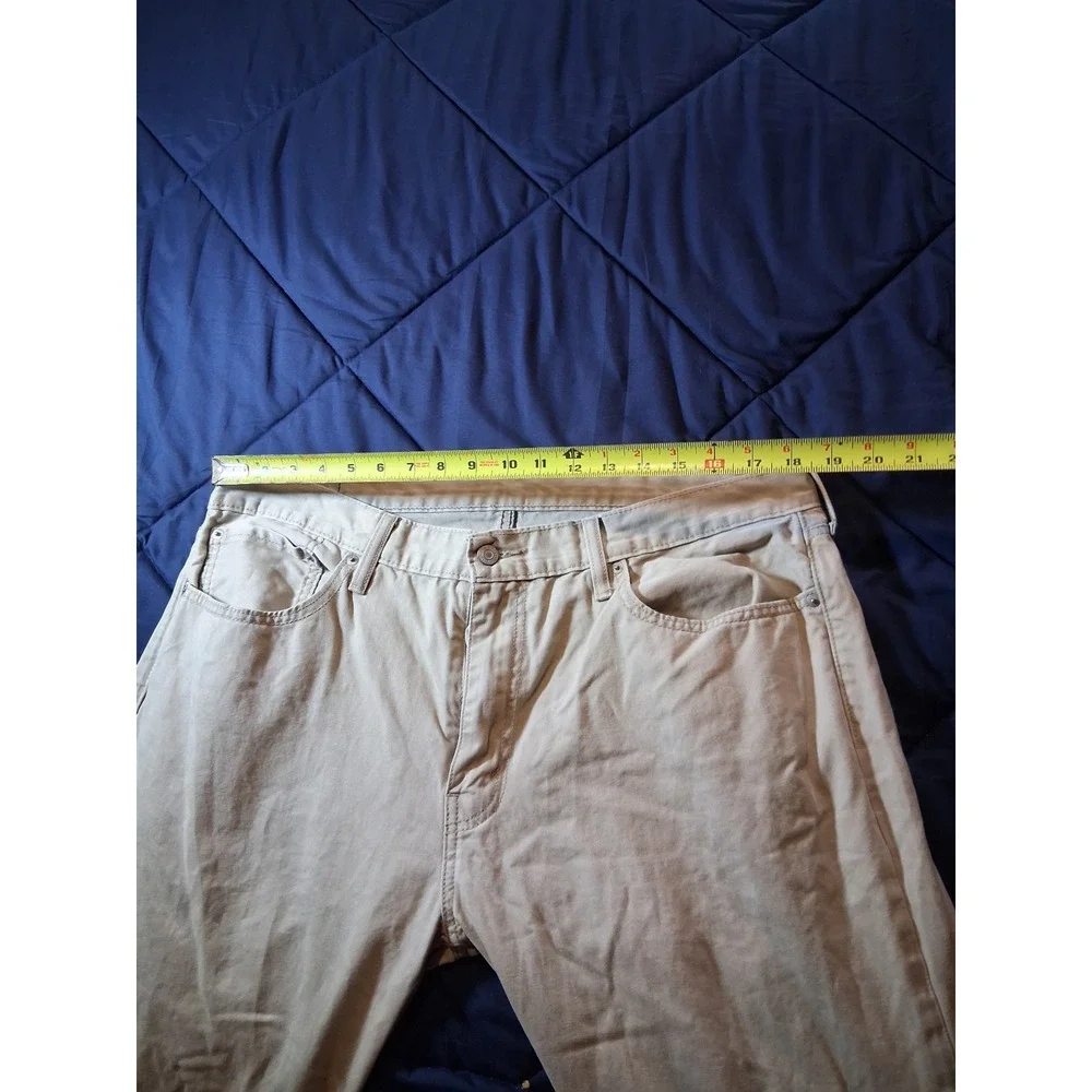 Levis 559 Relaxed Straight Jeans Mens 38x34 Tan Khaki Cotton Denim Pants